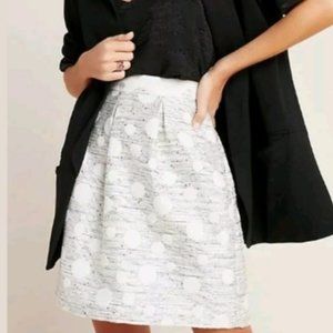 ANTHROPOLOGIE Maeve Anya Dotted Jacquard Skirt